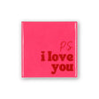 Декоративна плочка 'PS I Love You' розова 10x