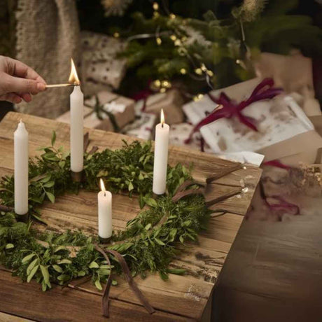 Свещник метален за 4 свещи ф